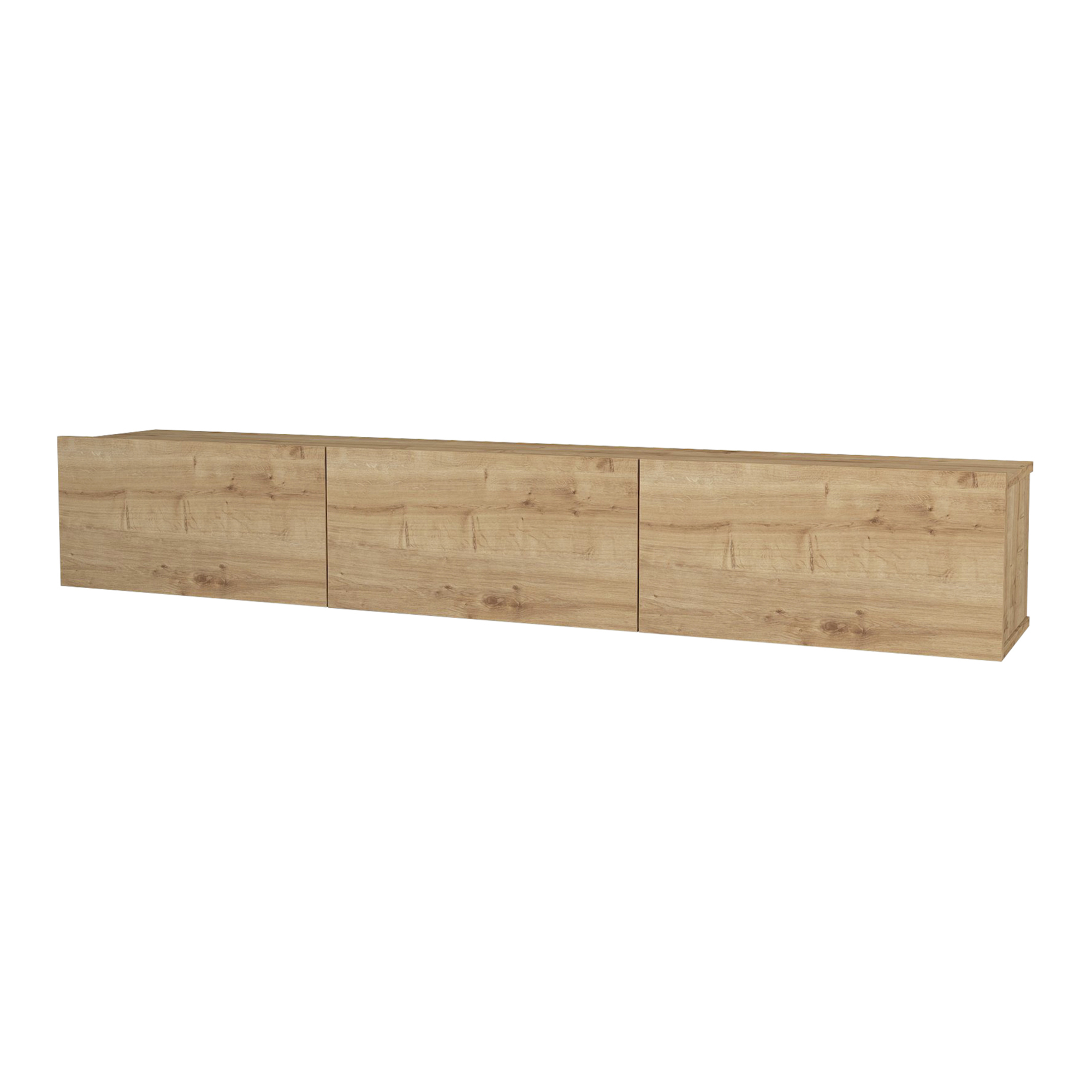 Mueble tv suspendido vihti aglomerado 180 x 31 x 30 cm - roble [en.casa]