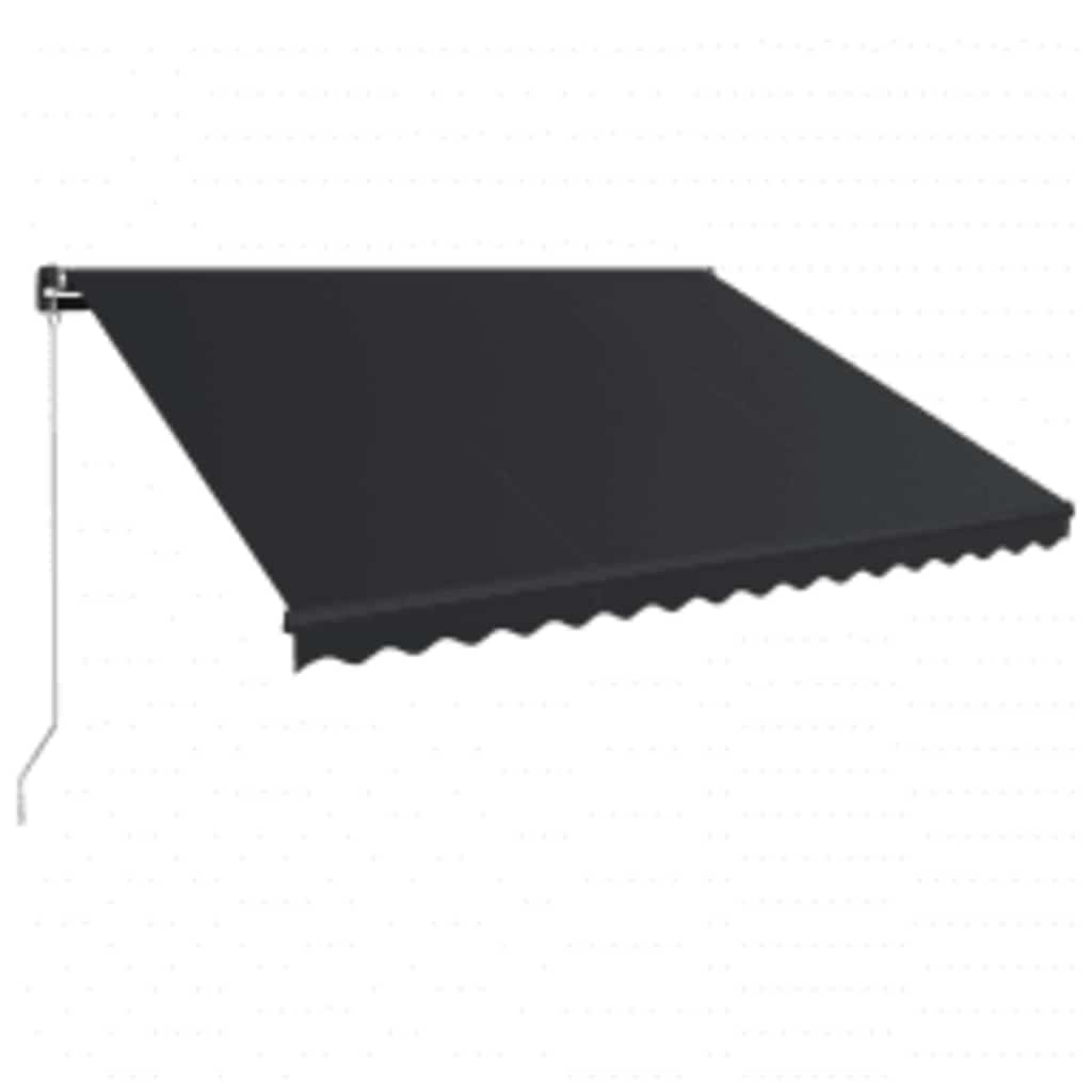 vidaXL toldo retráctil manual con LED gris antracita 450x300 cm