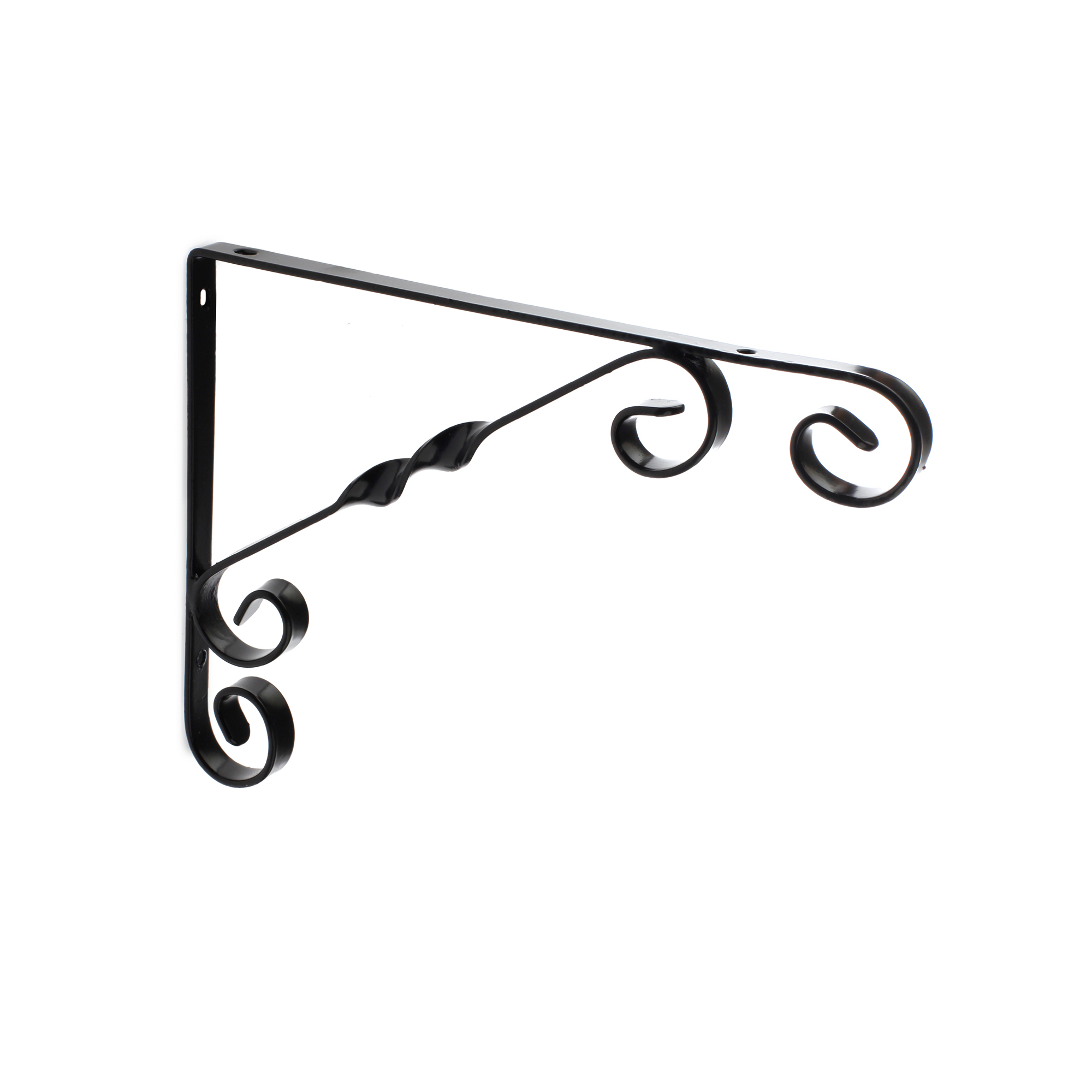 Escuadra de balda rei 1475 | 12x180x230 mm | negro | 6 uds. | acero