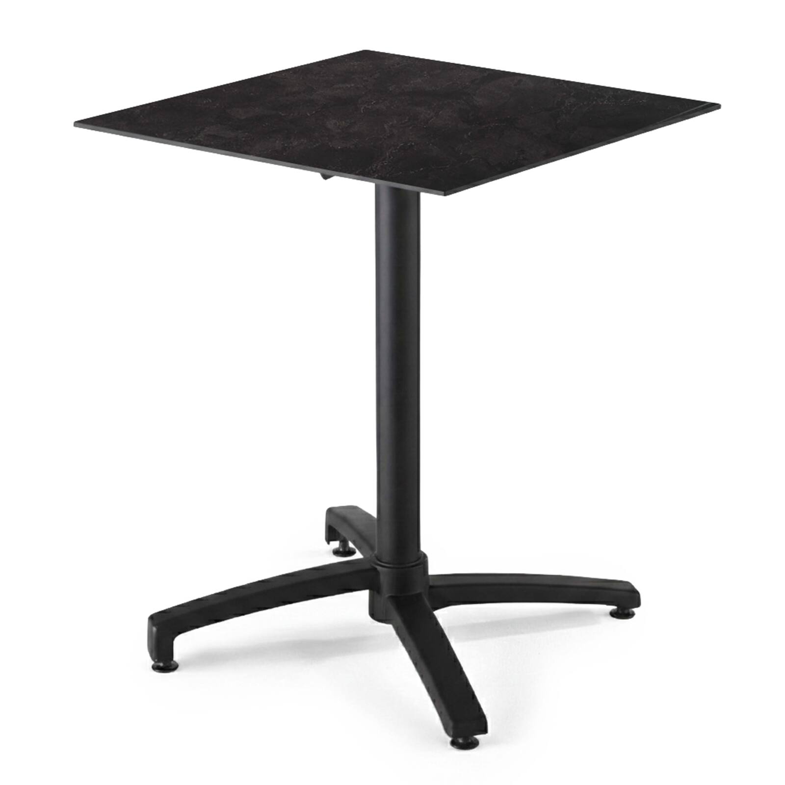 Oviala - mesa de patio abatible de 70 cm en laminado pizarra