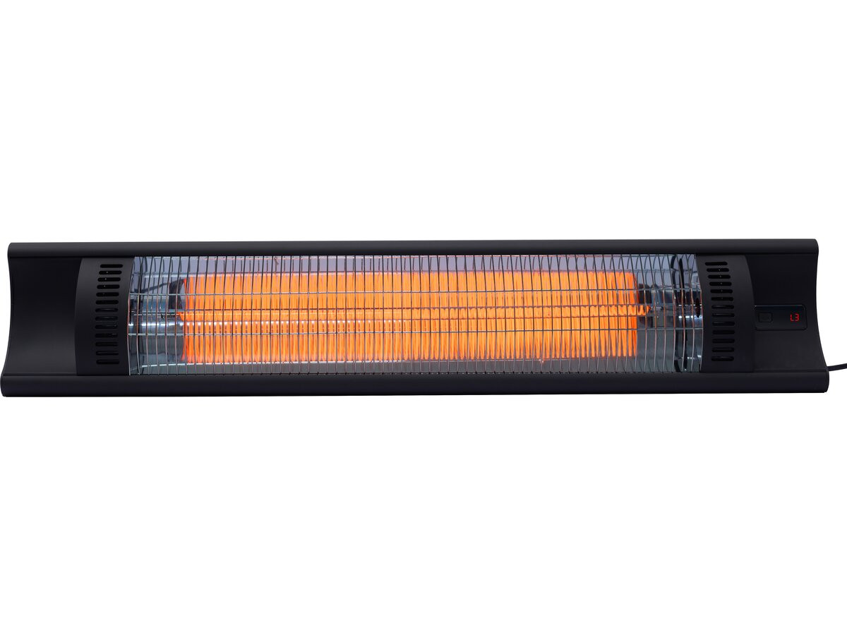 Calefactor eléctrico radiante de fibra de carbono "bola" - 2000w - negro