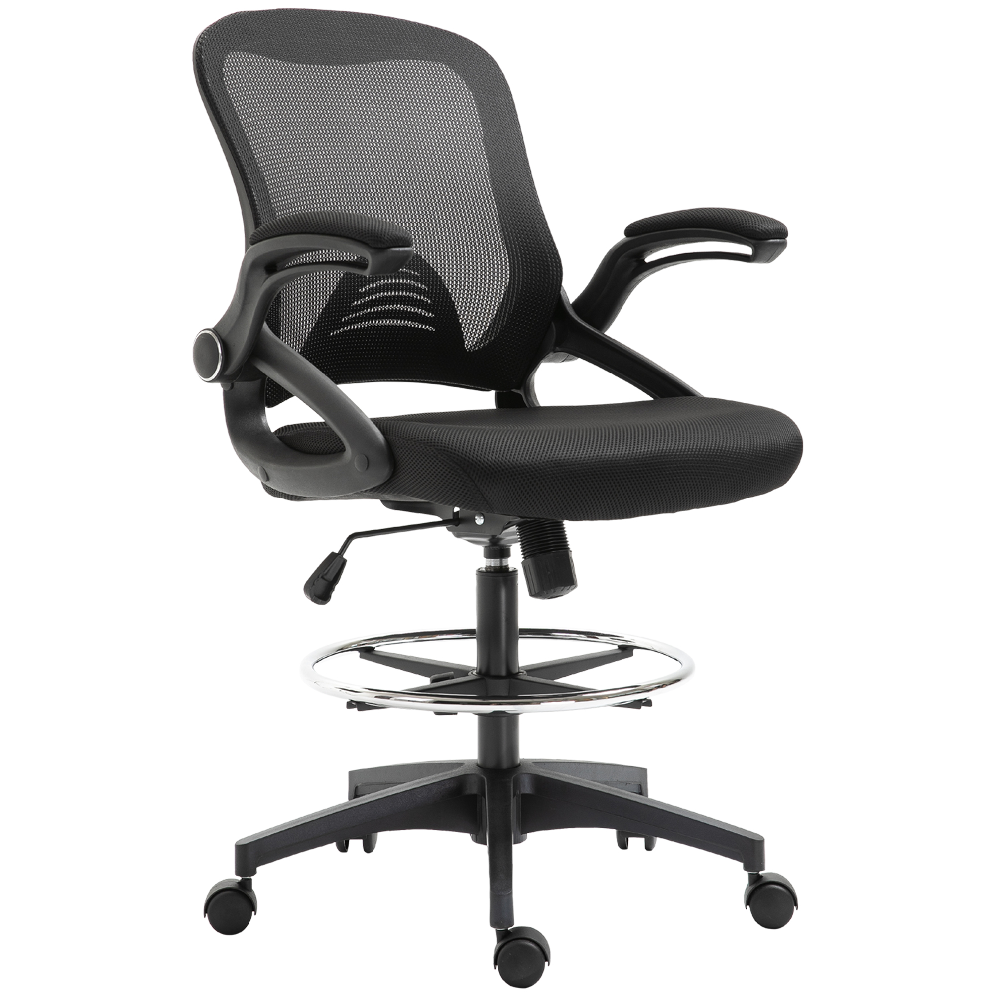 Silla de oficina tela negra 64x60x126 cm