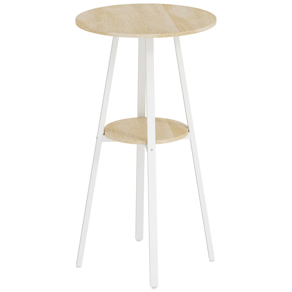 Mesa de bar 55x55x95 cm melamina de madera, metal color marrón 83A-395V00ND