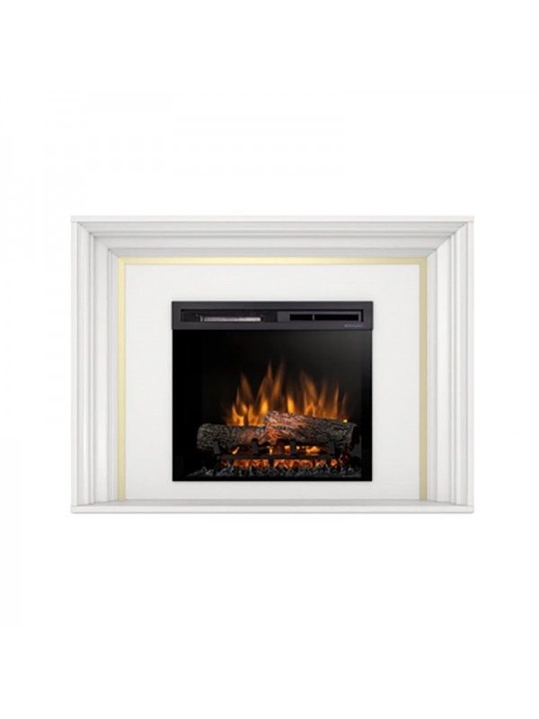 Lanini - chimenea eléctrica LED de pie - blanco mate 23'