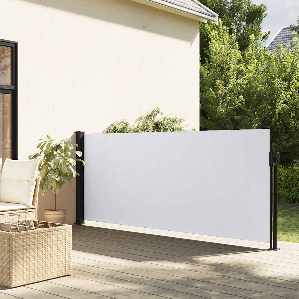 Pantalla de jardín, toldo lateral retráctil blanco 120x600 cm ety5339714