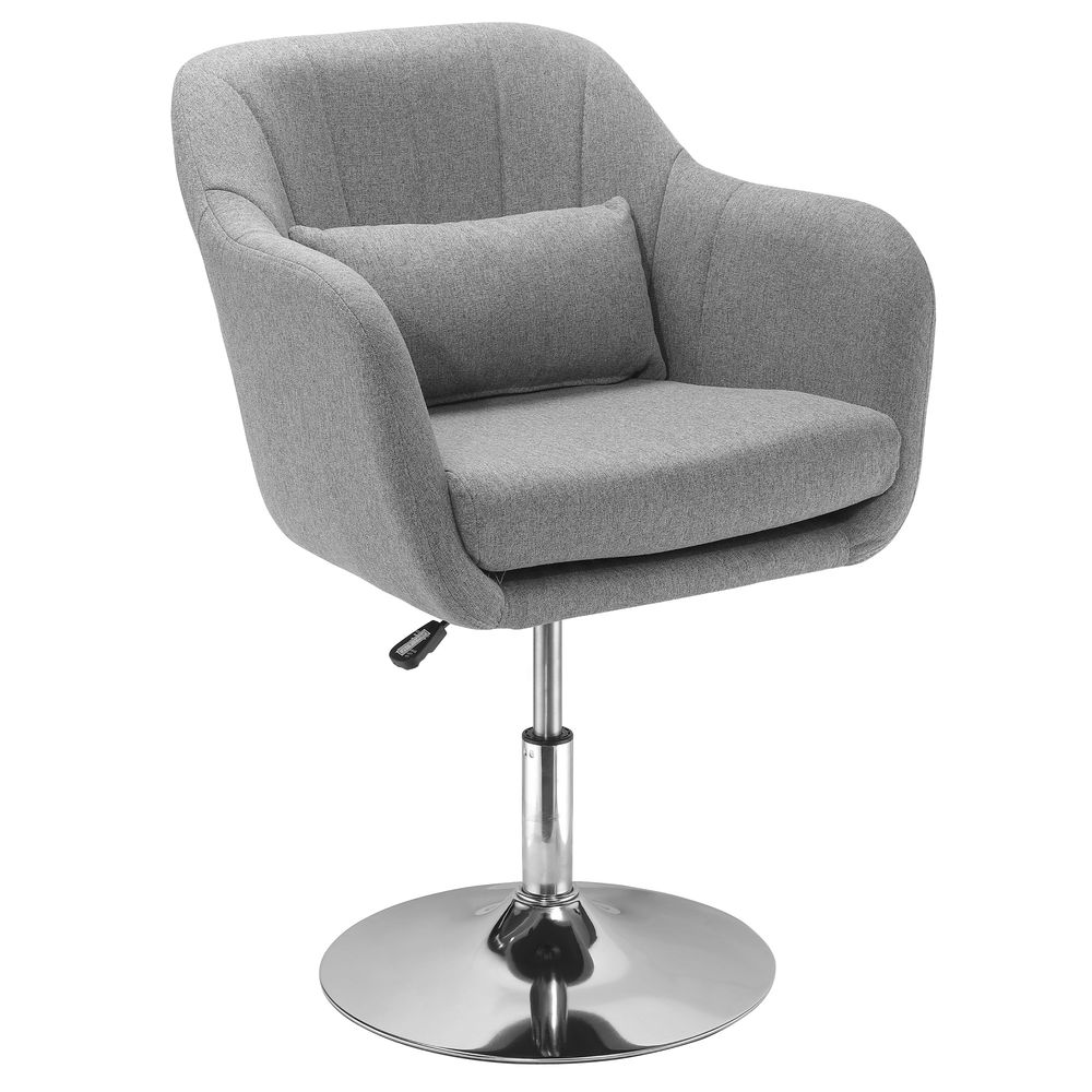 Sillón para salón 60x60x91 cm poliéster, espuma, metal color gris Homcom