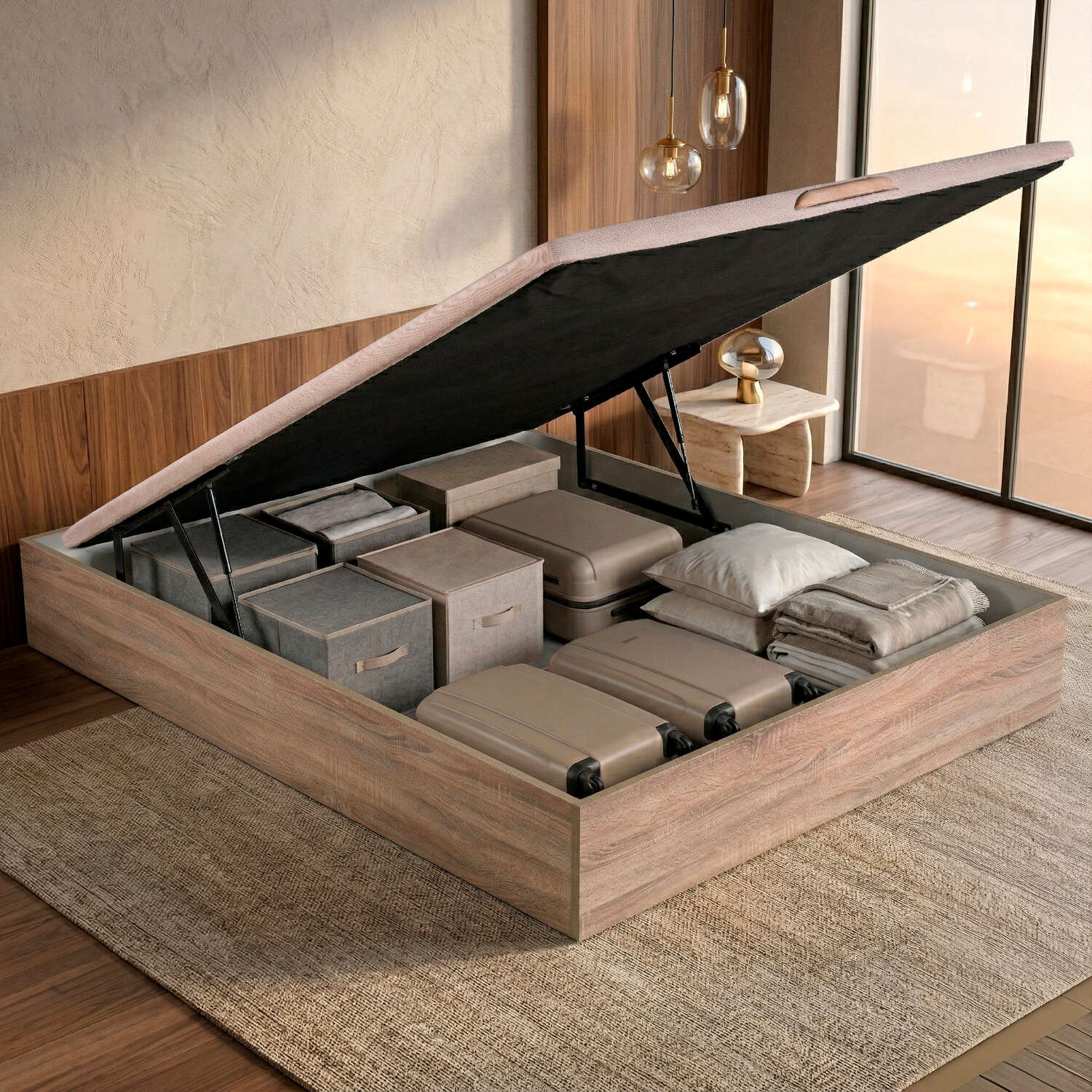 Canapé 150x190cm royal sleep space bed natural montaje incluido
