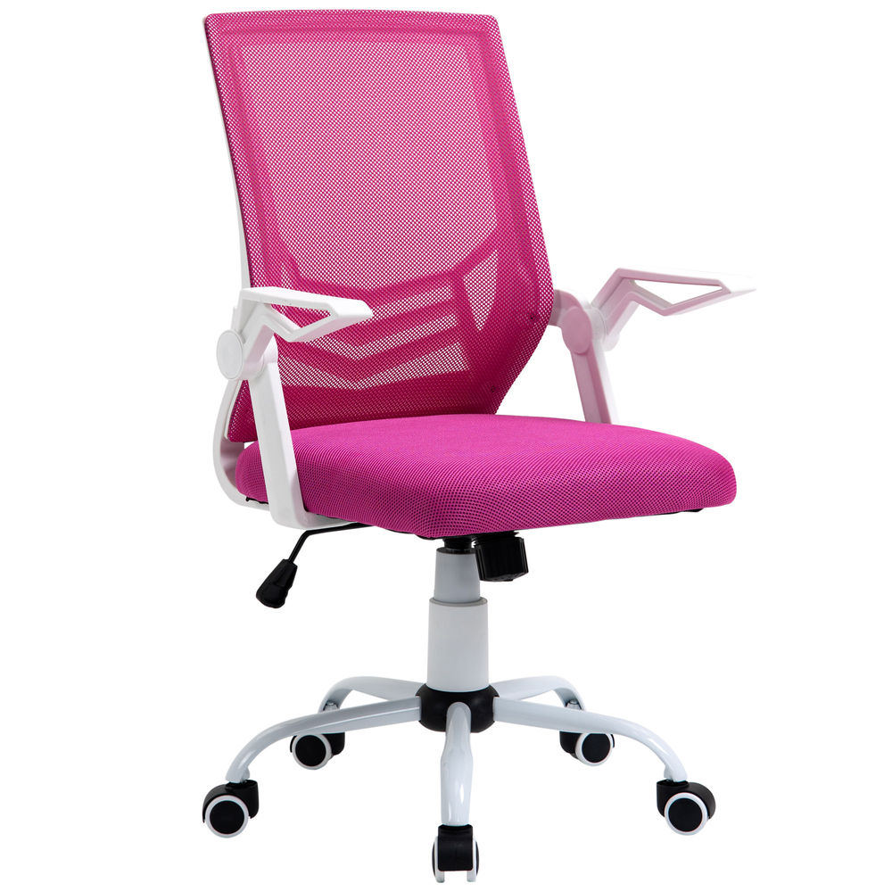 Silla de oficina 62.5x55x104 cm espuma, nylon, pp, metal y malla color rosa