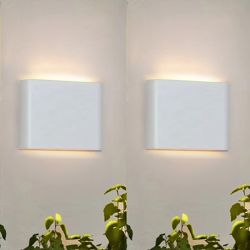 Aplique de pared 2 uds. Exterior up/down 6 w 3000 k blanco