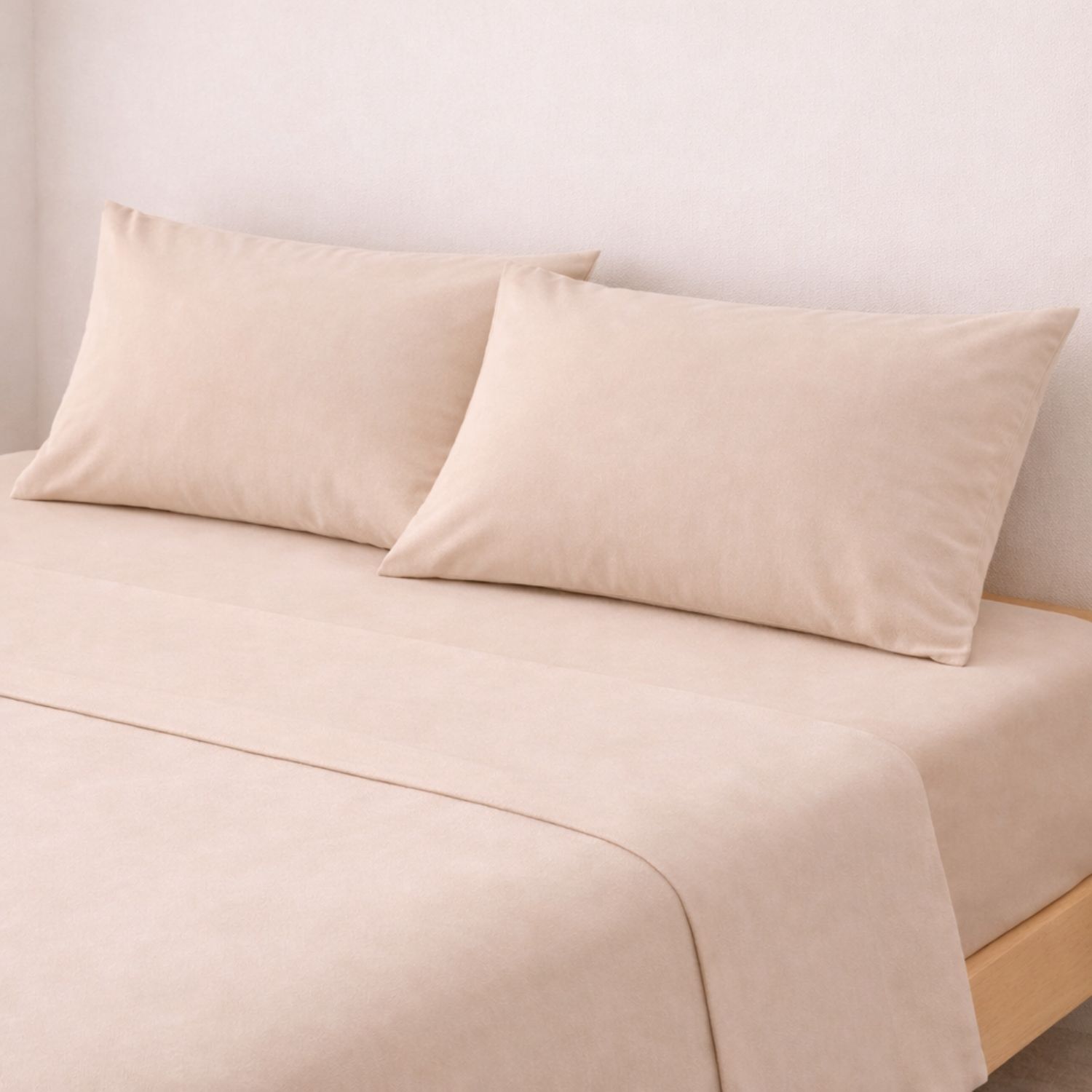 Pack 2 fundas almohada beige 70cm - 100% algodón - donegal collections