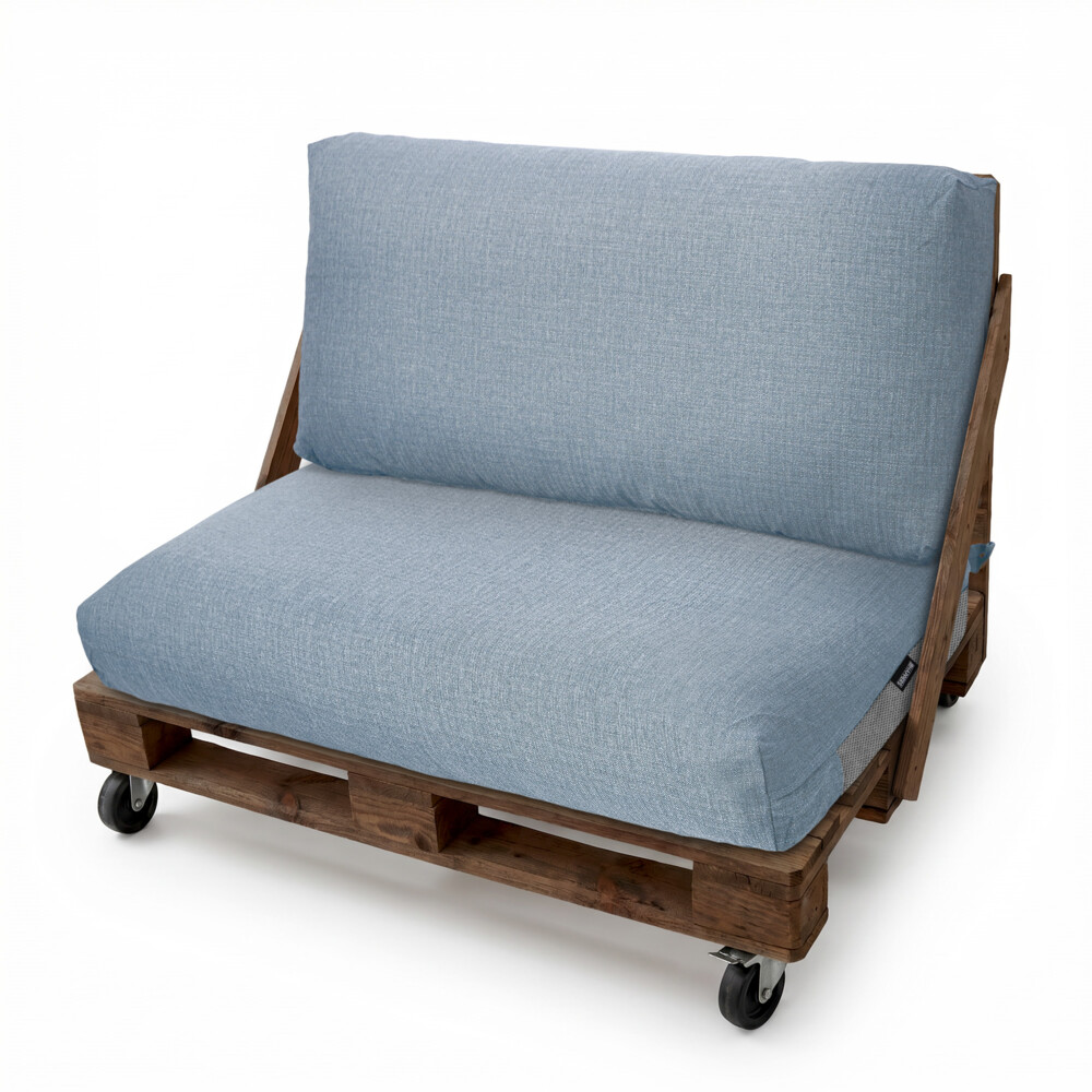Funda para cojín de palets asiento y/o respaldo 120x60x20 sin relleno azul