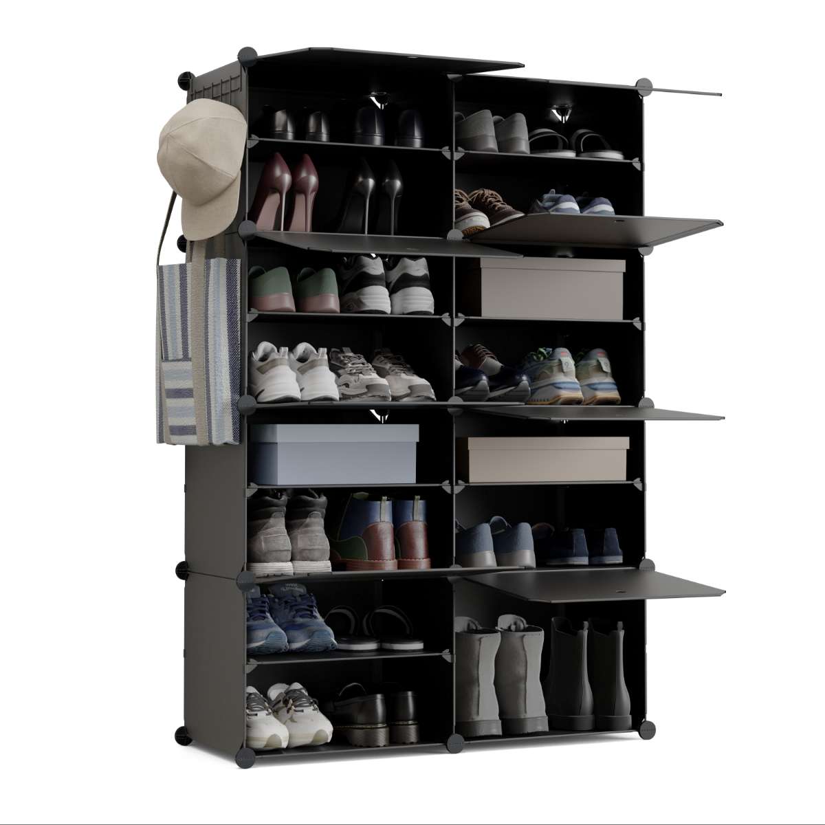Newlux zapateros cube c8 8 compartimentos, 32 pares (83x32x125cm)