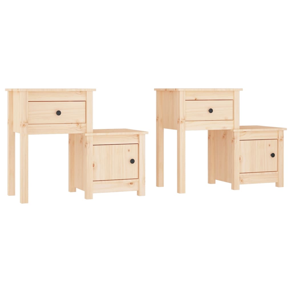 Casa lúmina - set de 2 mesita de noche madera madeira 79,5 x 38 x 65,5 cm