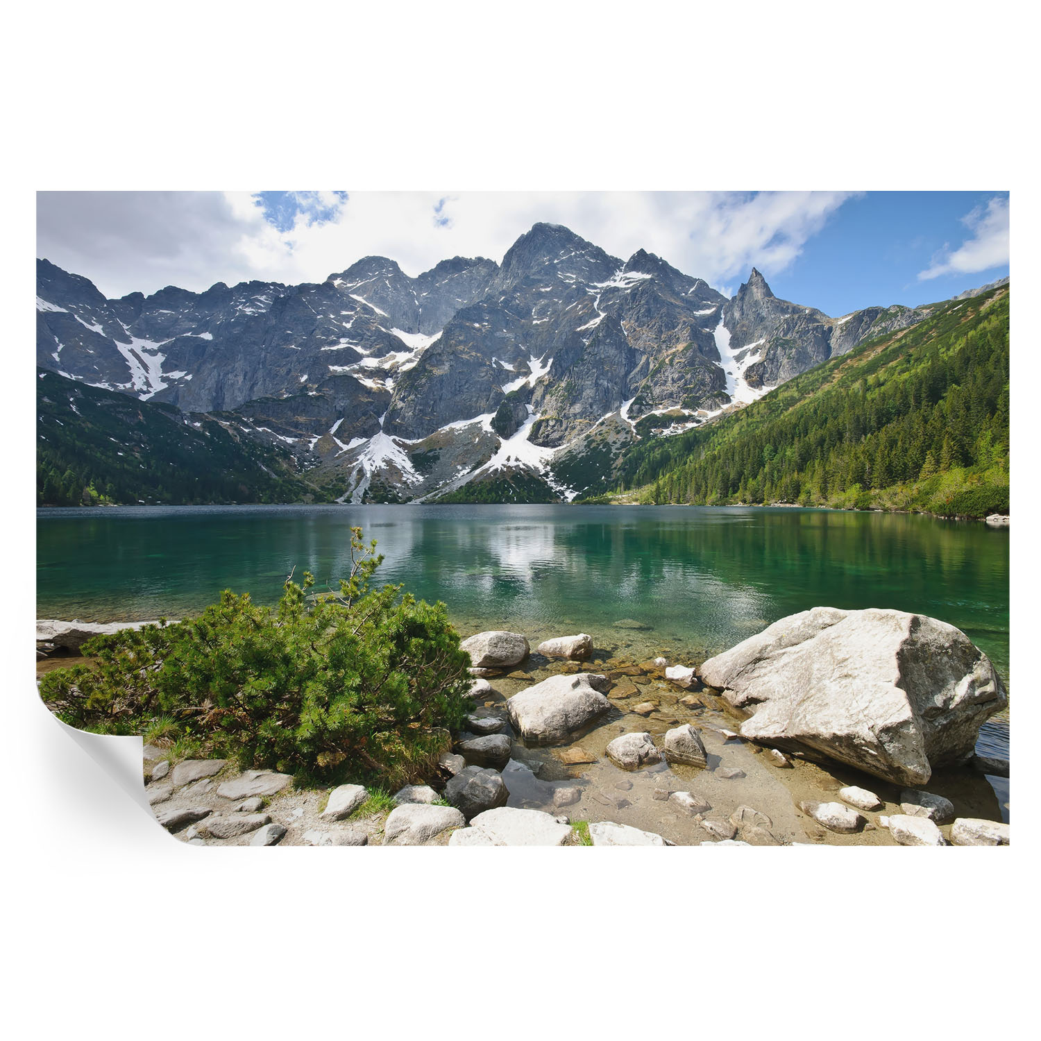 Murales autoadhesivos lago de montaña 104x152 tulup