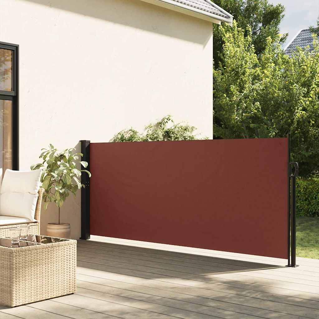 Pantalla de jardín, toldo lateral retráctil marrón 120x500 cm ety5978172