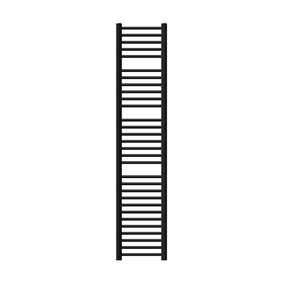 Radiador eléctrico de baño 300x1800mm negro recto termostato 900w