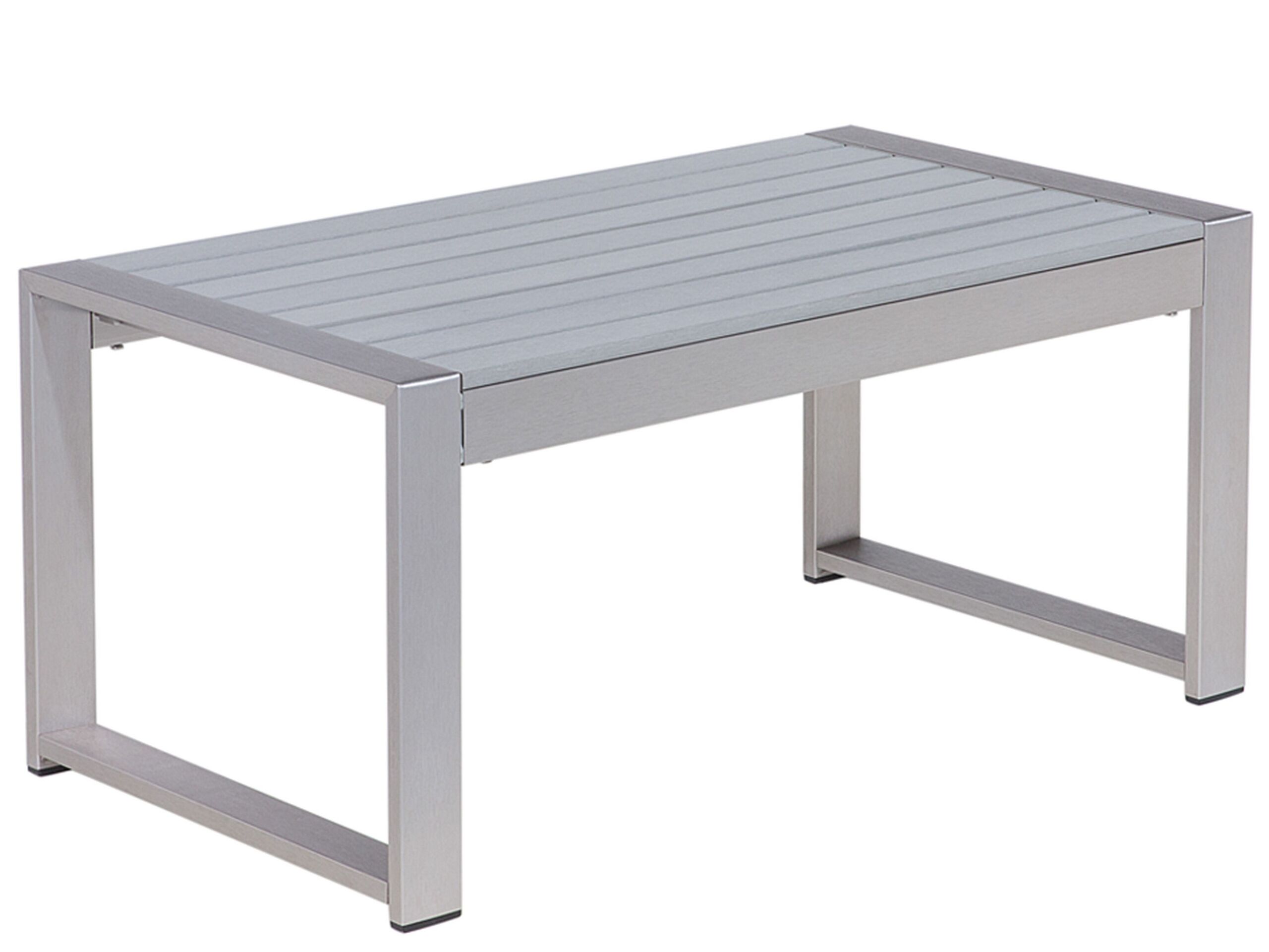 Mesa de centro de jardín salerno 90 cm 50 cm metal gris claro