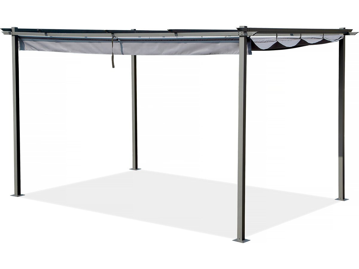 Pérgola con techo retráctil - 3 x 4 m - antracita