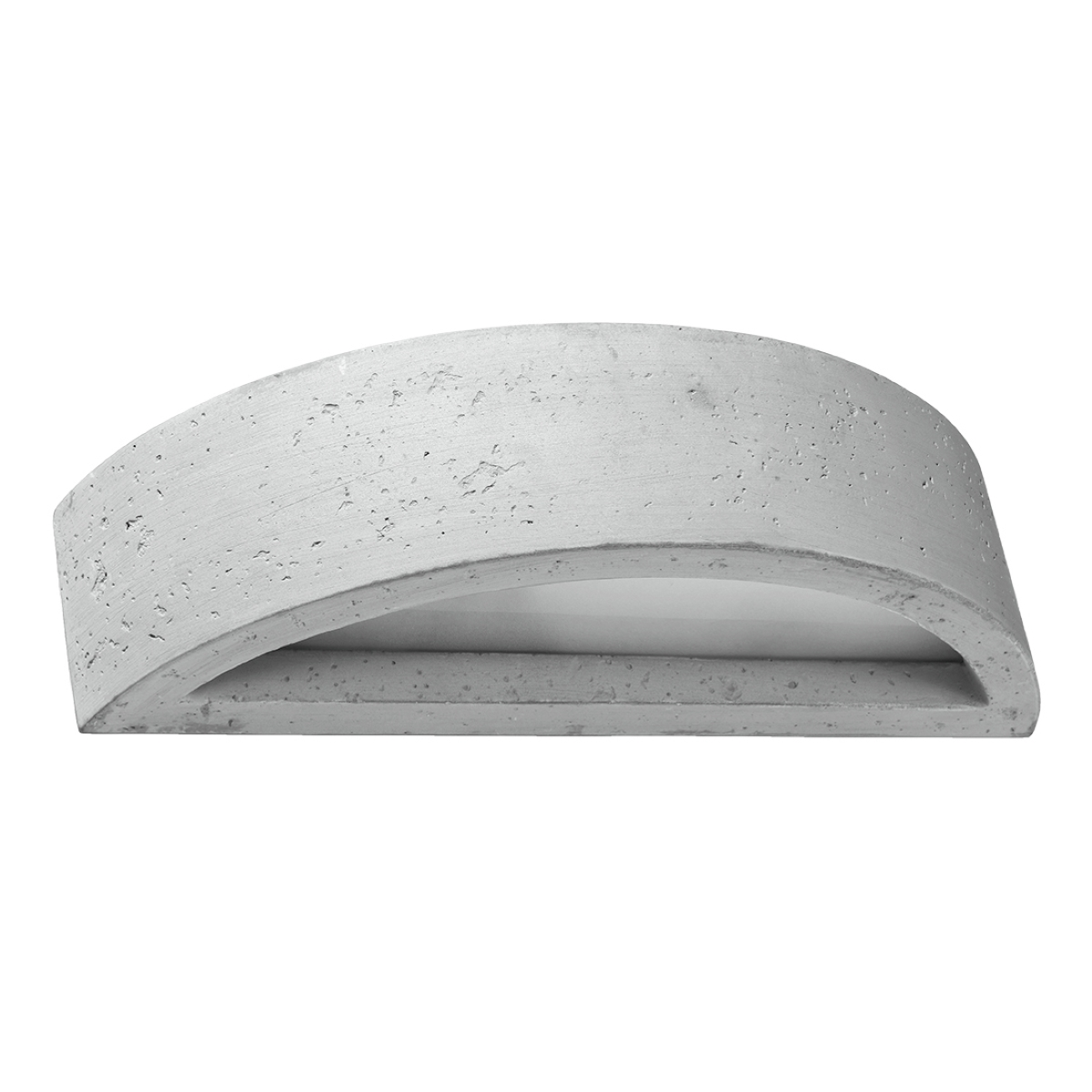 Lámpara de pared atena 1 gris hormigón/vidrio 40x10x14.5cm