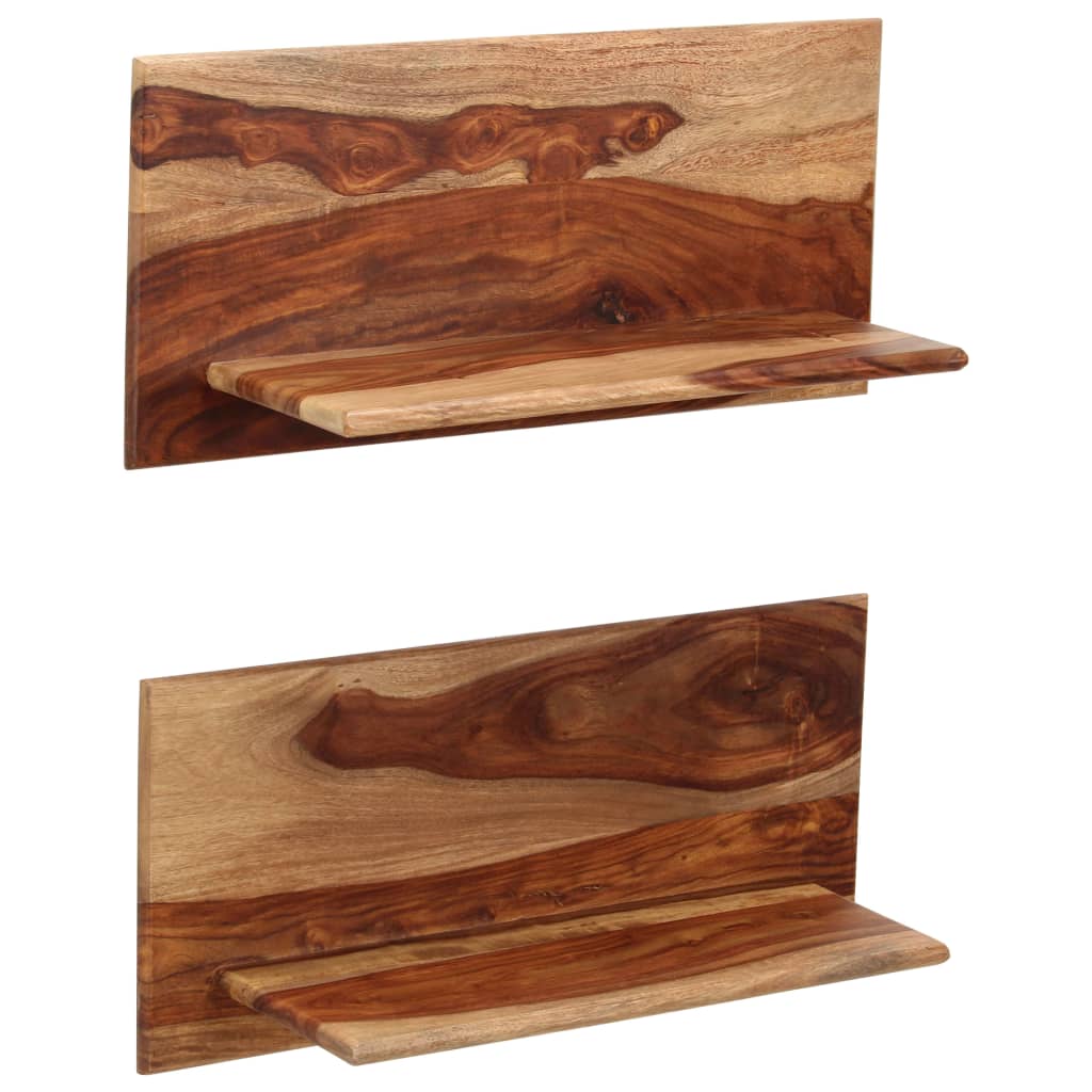 Estante mueble diseño mural 2 pzas 58 cm madera