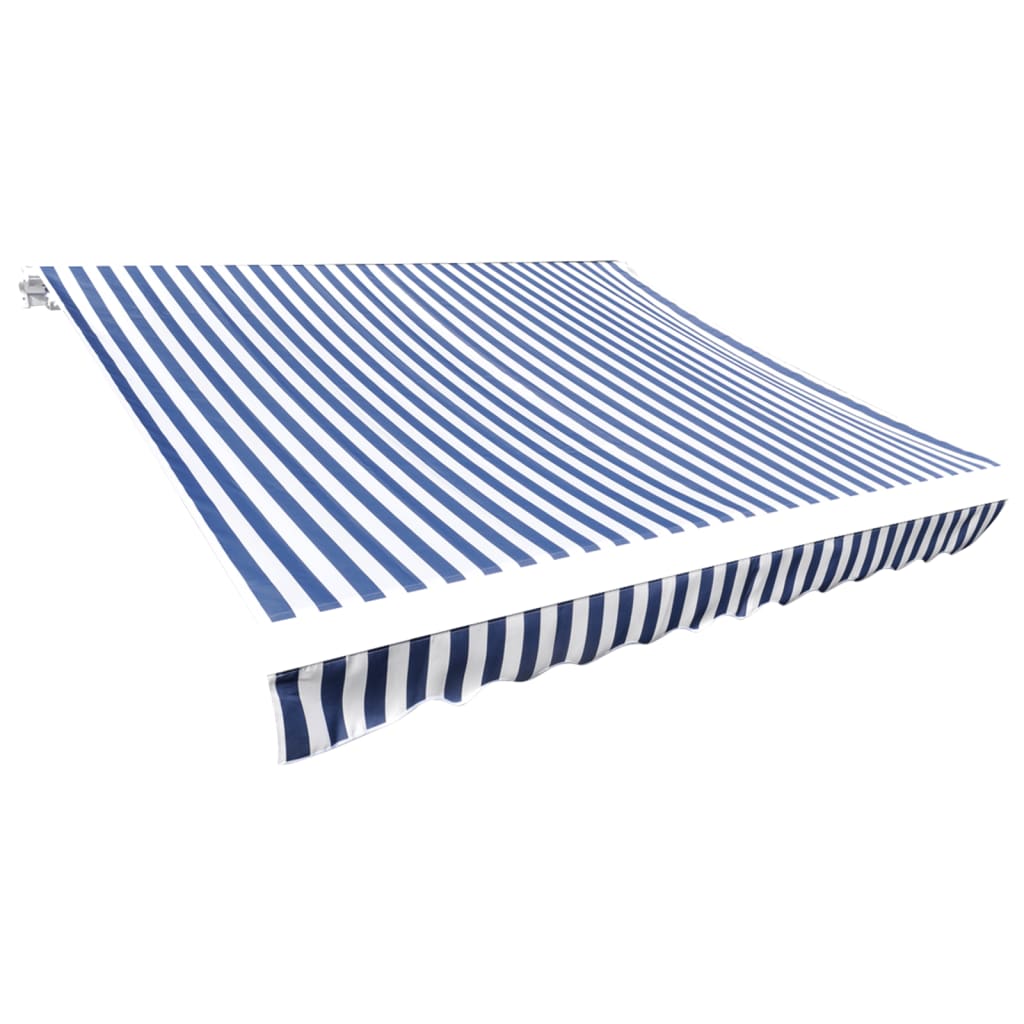 vidaXL toldo de lona azul y blanco 450x300 cm