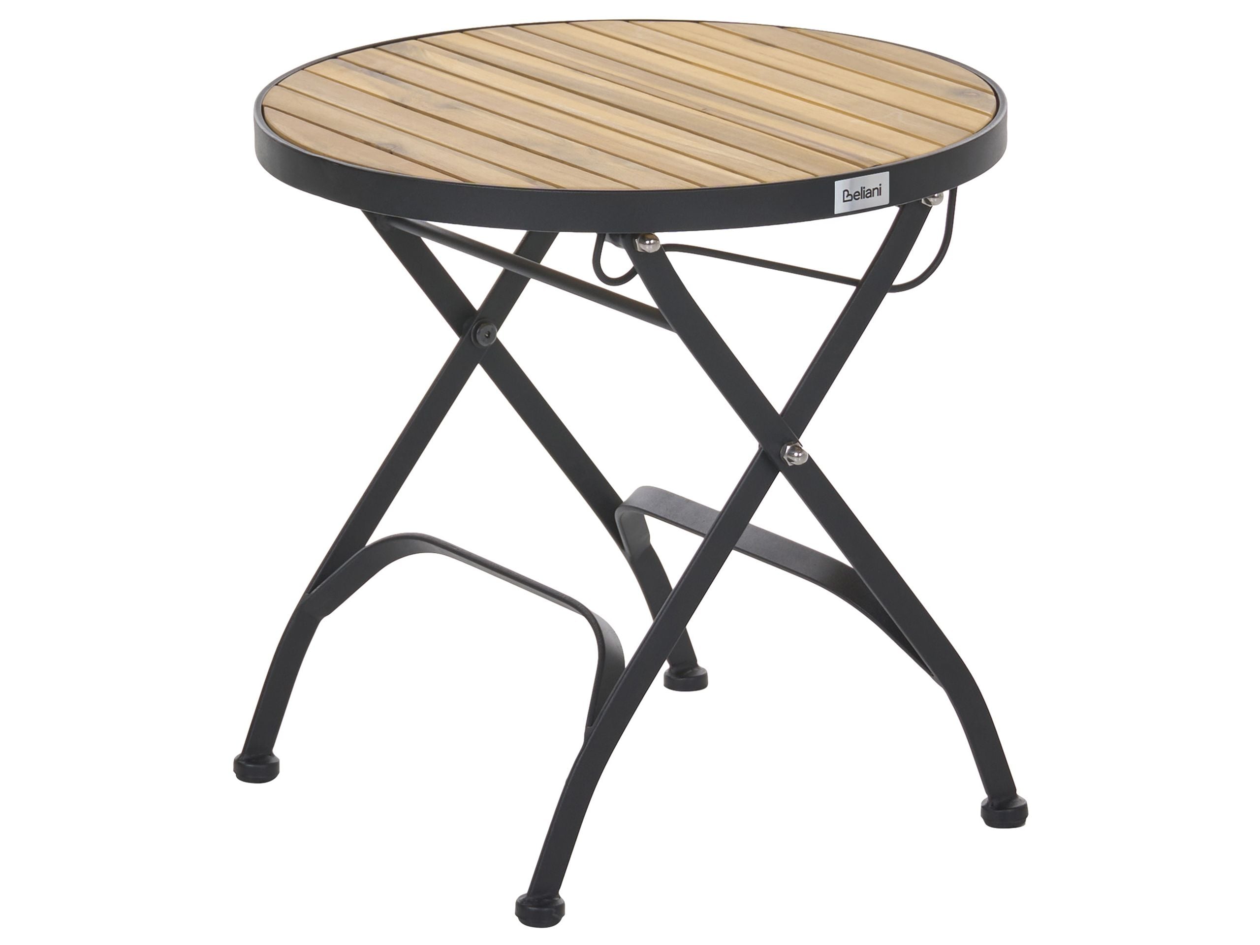 Mesa auxiliar de jardín lascari 45 cm 45 cm madera de acacia marrón claro