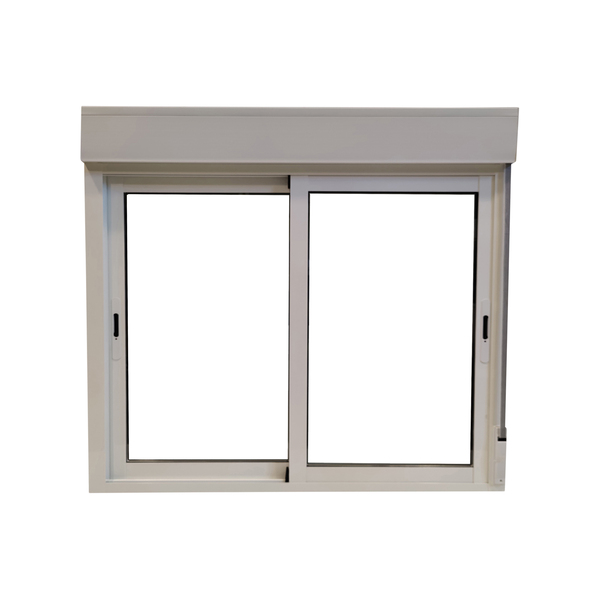 Ventana aluminio corredera persiana blanco 116x120 cm