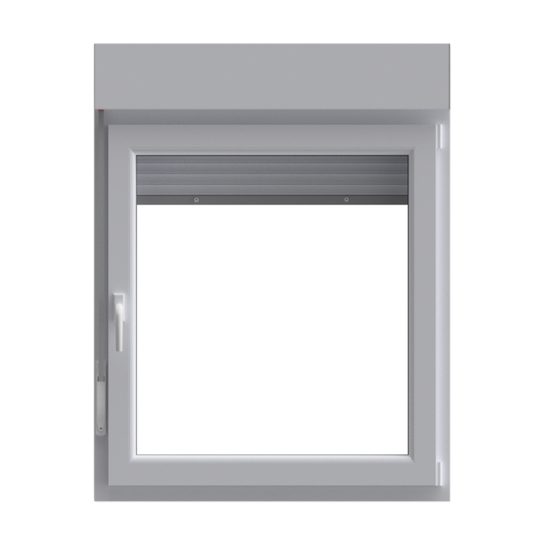 Ventana PVC oscilobatiente persiana blanco 117x80 cm