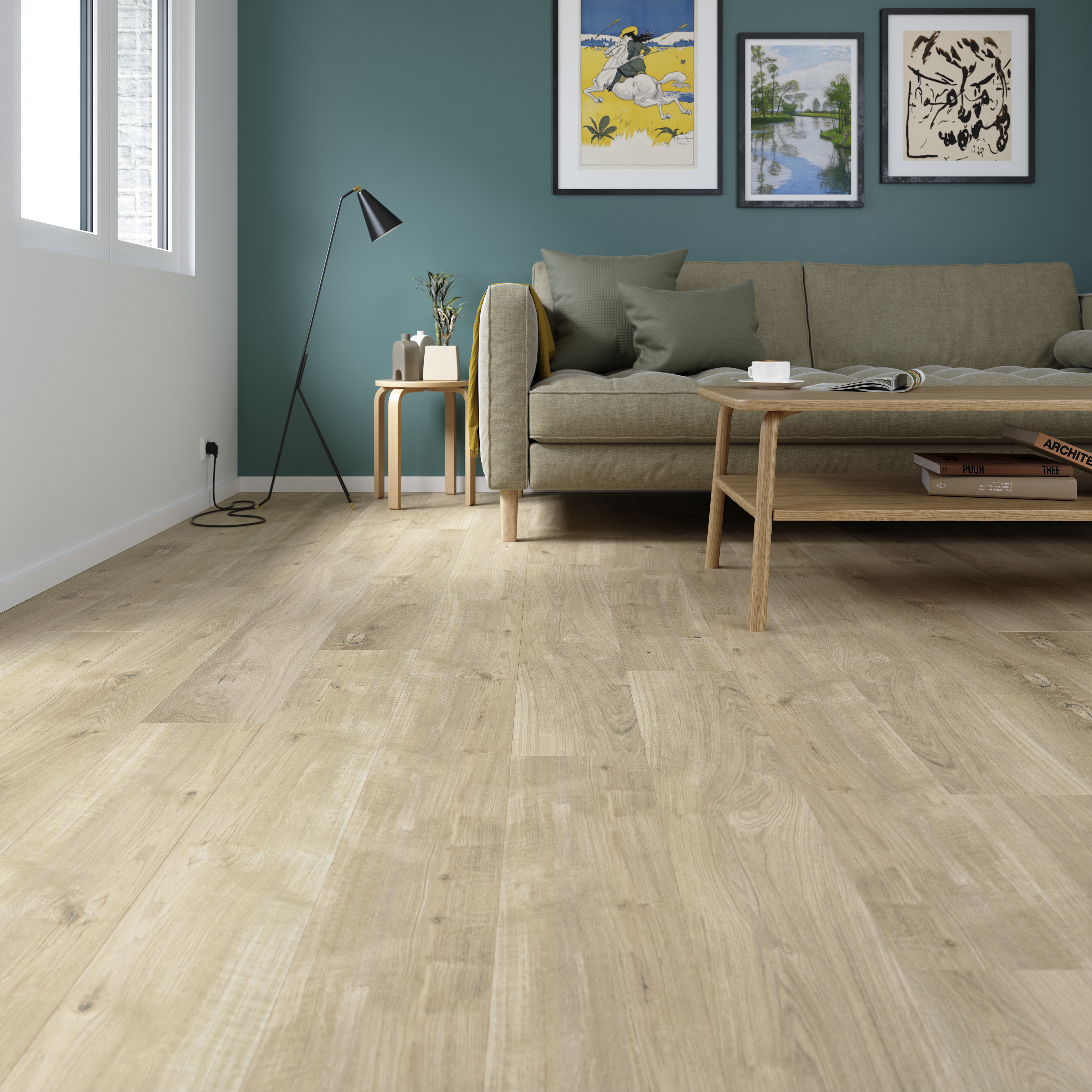 Suelo laminado pino 8mm AC4 Jaco