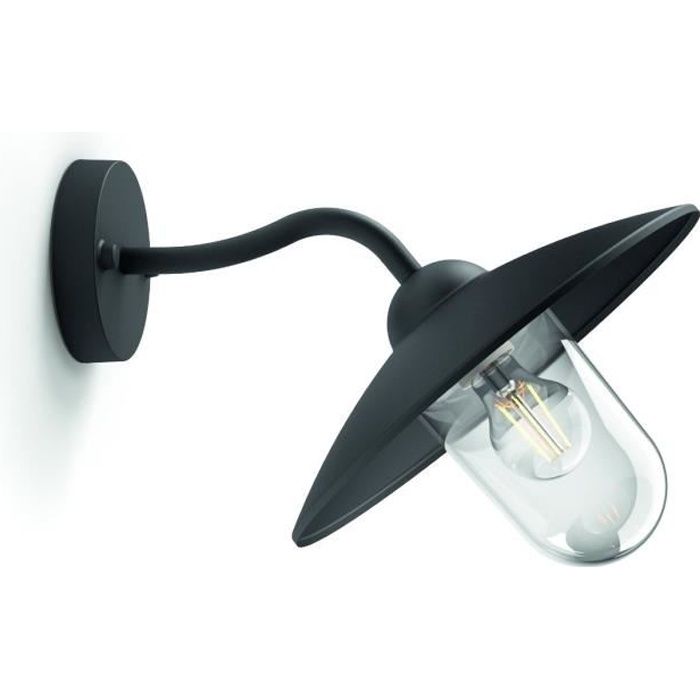 Aplique de pared exterior - philips - hamaca - negro