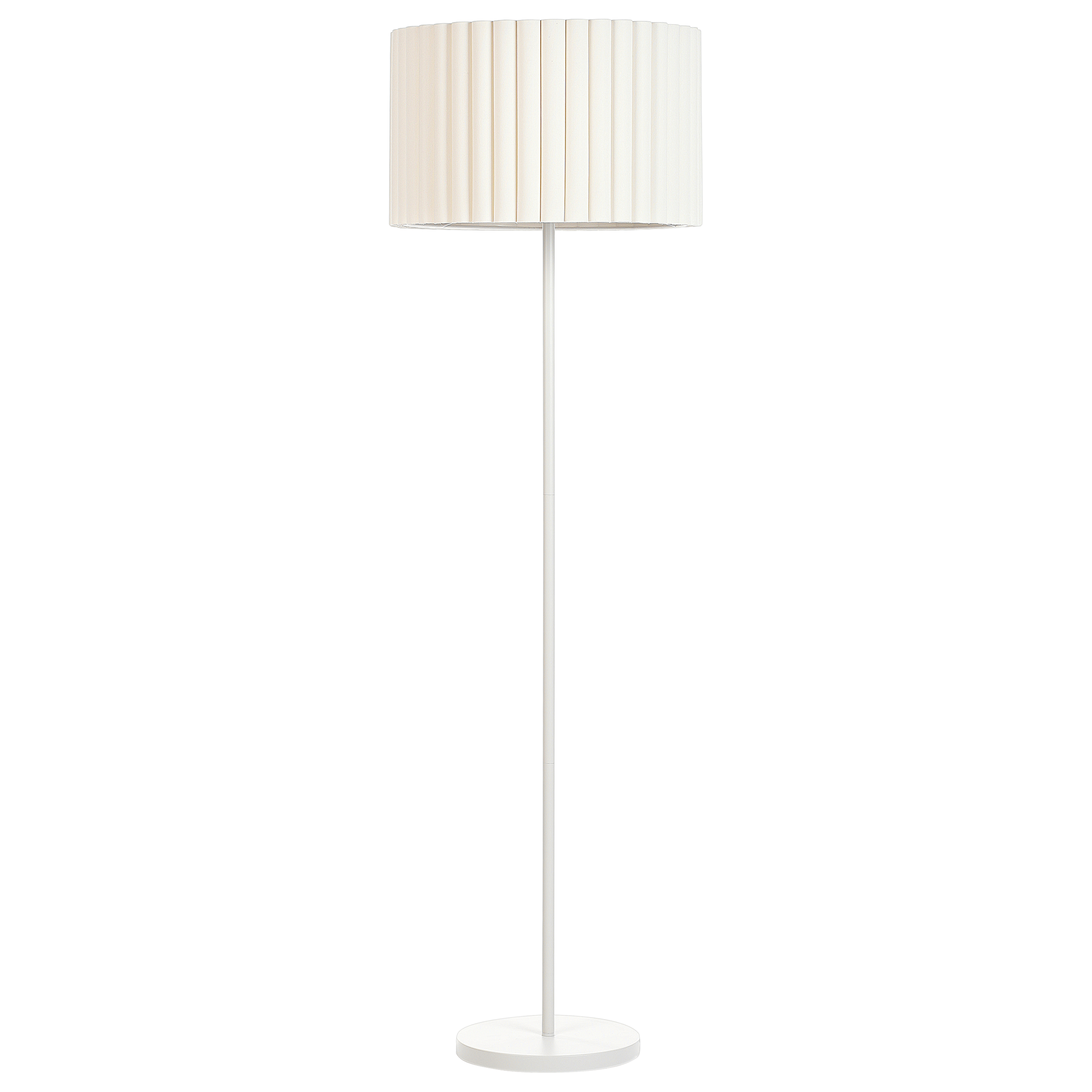 Lámpara de pie lourens metal blanco crema