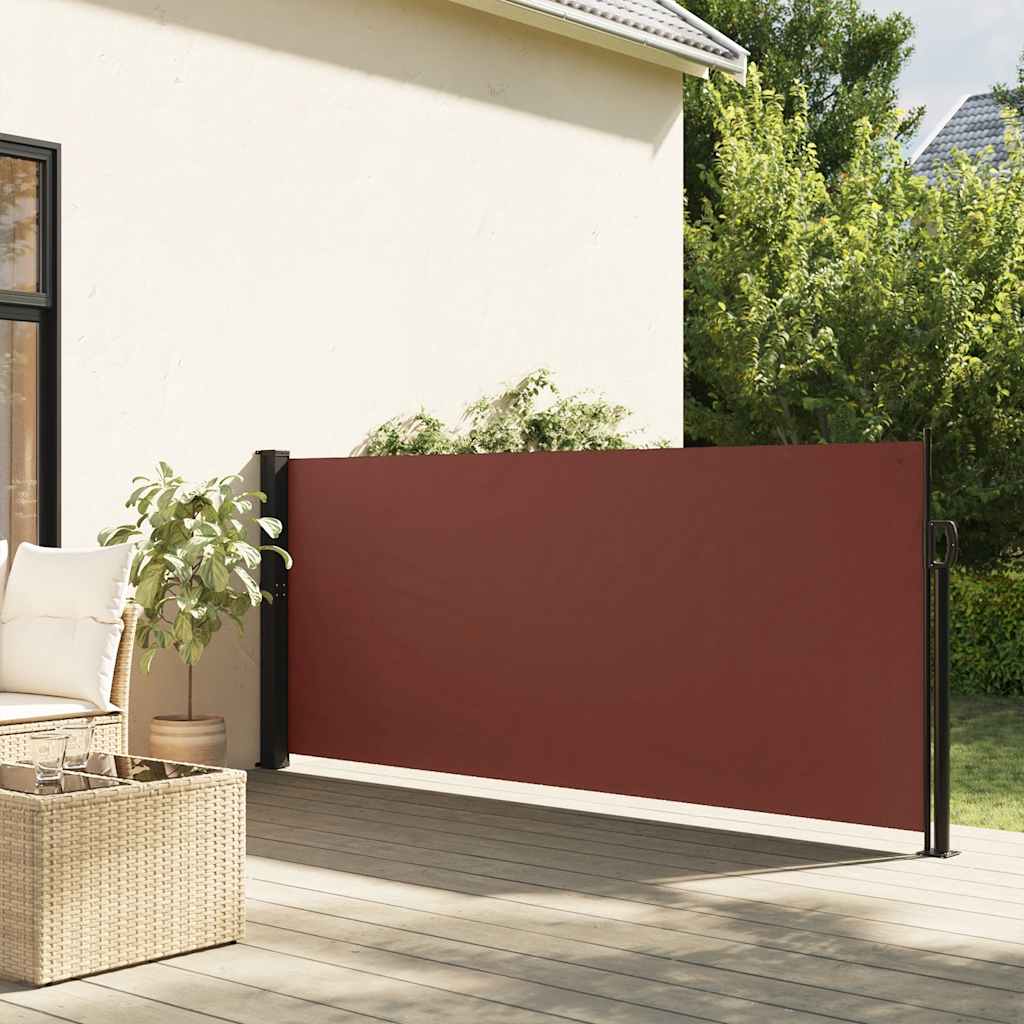 Pantalla de jardín, toldo lateral retráctil marrón 140x600 cm ety5365487