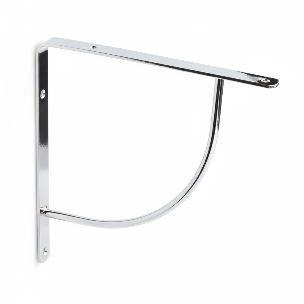 Escuadra de balda rei 1460 | 20x240x240 mm | cromo brillo | 6 uds. | acero
