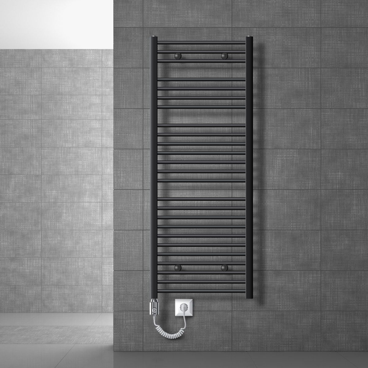 Calentador eléctrico de baño | 600 x 1500 mm | antracita