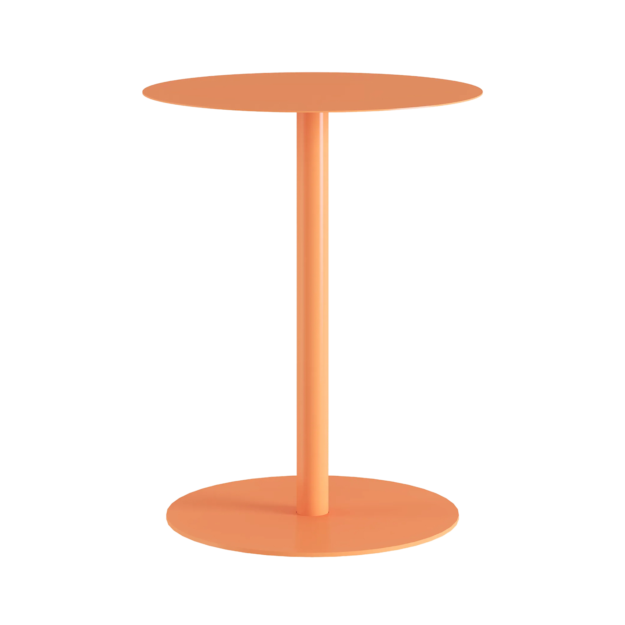 Mesa auxiliar nastätten redonda interior/exterior metal 50xø40 cm naranja