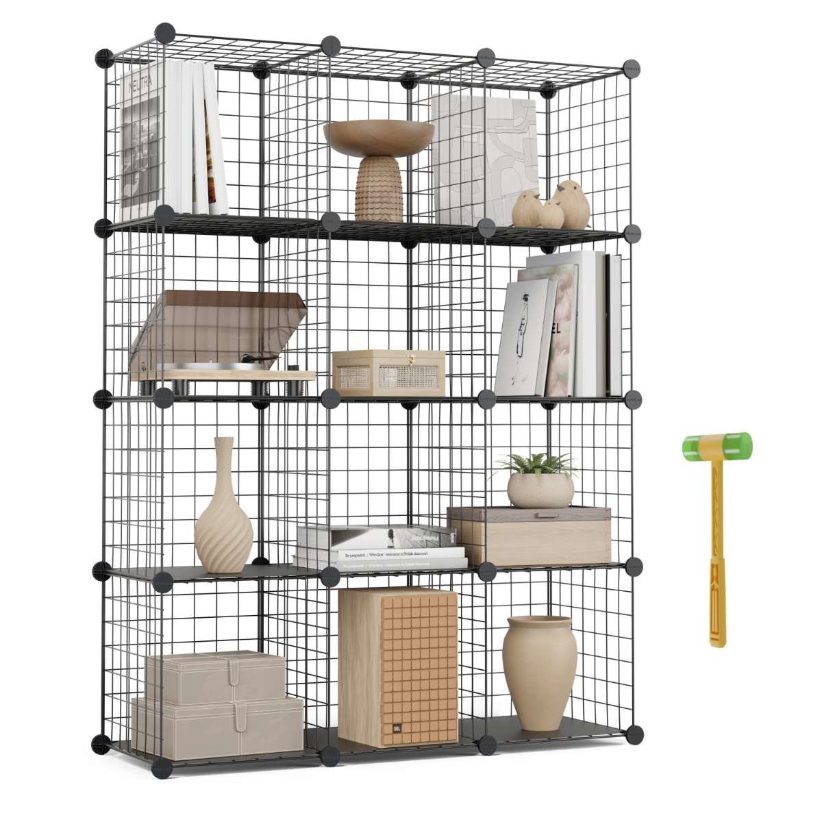 Newlux estantería modular titan c12 metálica 12 cubos (125x94,5x31,5 cm)