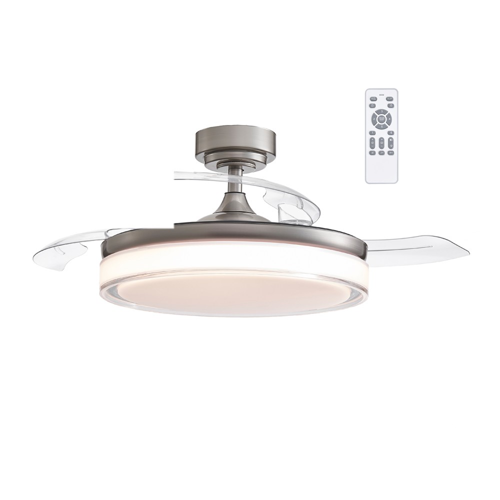 Ventilador de techo retráctil con luz LED dc 3 cct níquel oroel ø106
