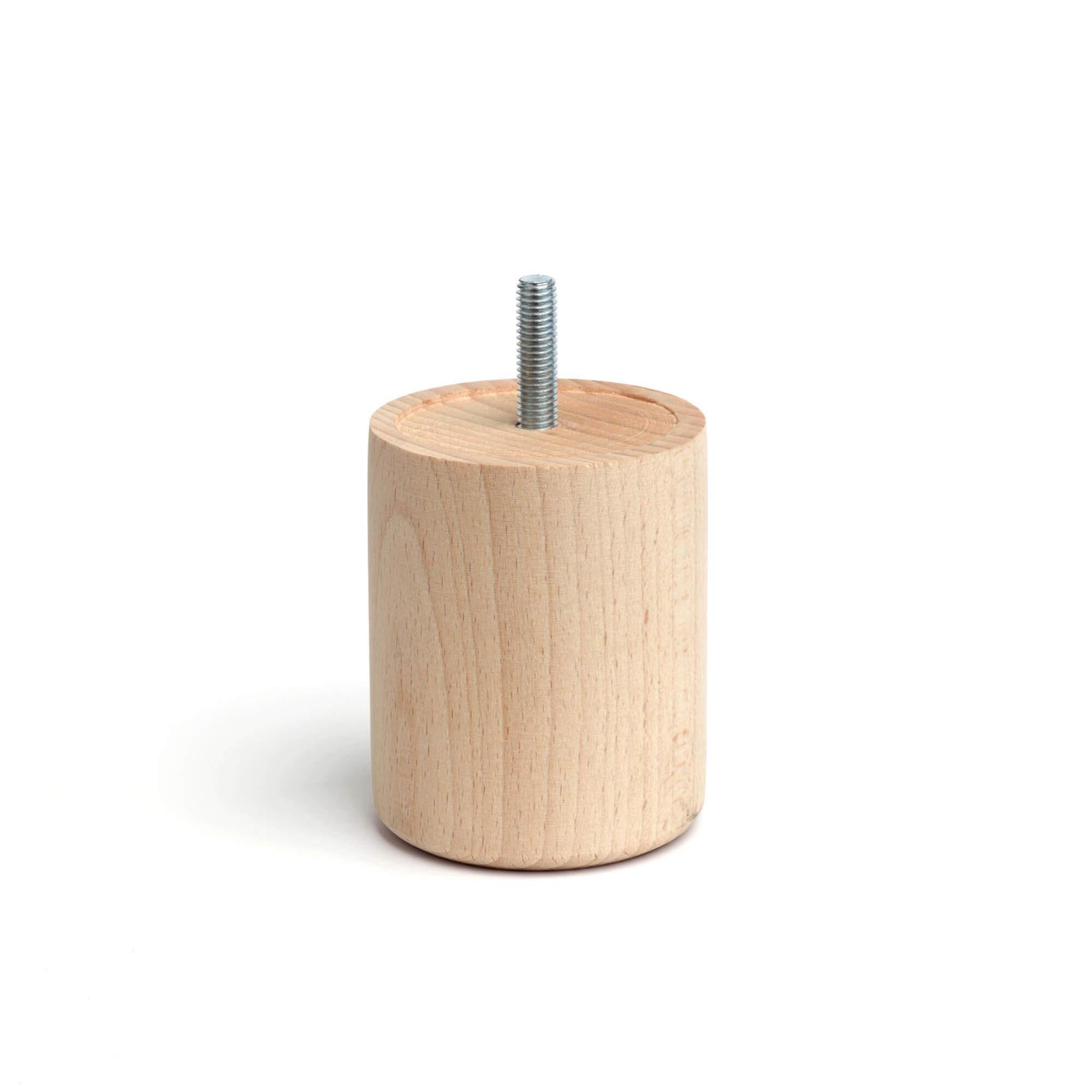 Pata para mueble rei 2-451.95 | 65x65x80 mm | crudo | haya