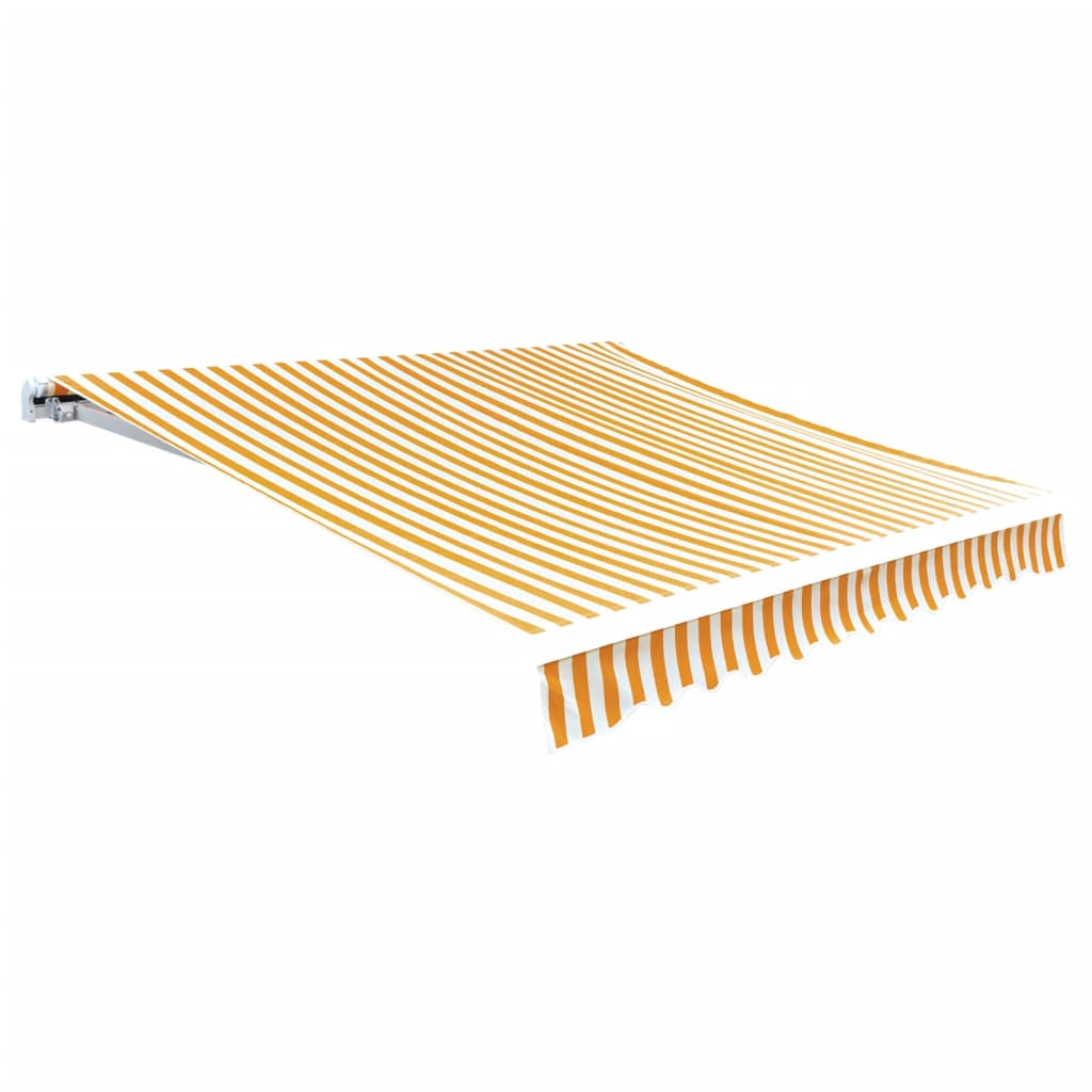 vidaXL toldo de lona amarillo y blanco 4x3 m (sin estructura)