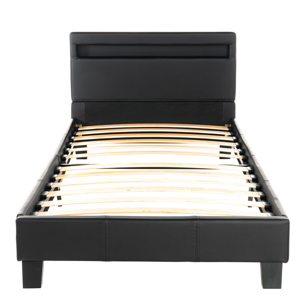 Cama LED astro - 90 x 200 cm gris oscuro