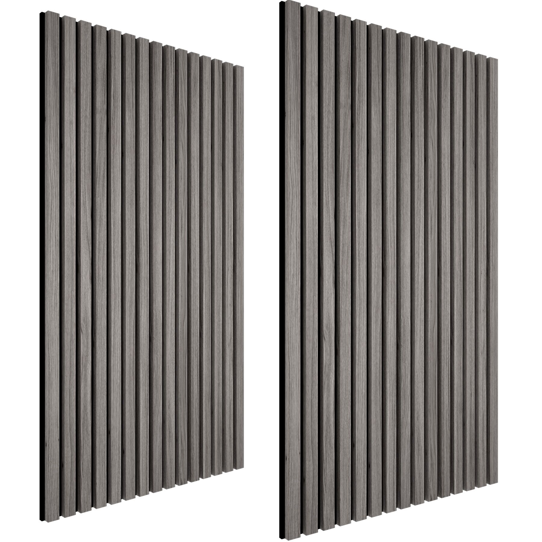 Tectake 2 paneles de pared aspecto de madera, 120x60x2,1cm roble gris claro