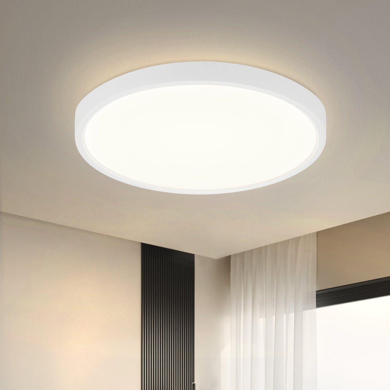Nettlife lámpara de techo LED redonda 15w moderna 22cm blanco