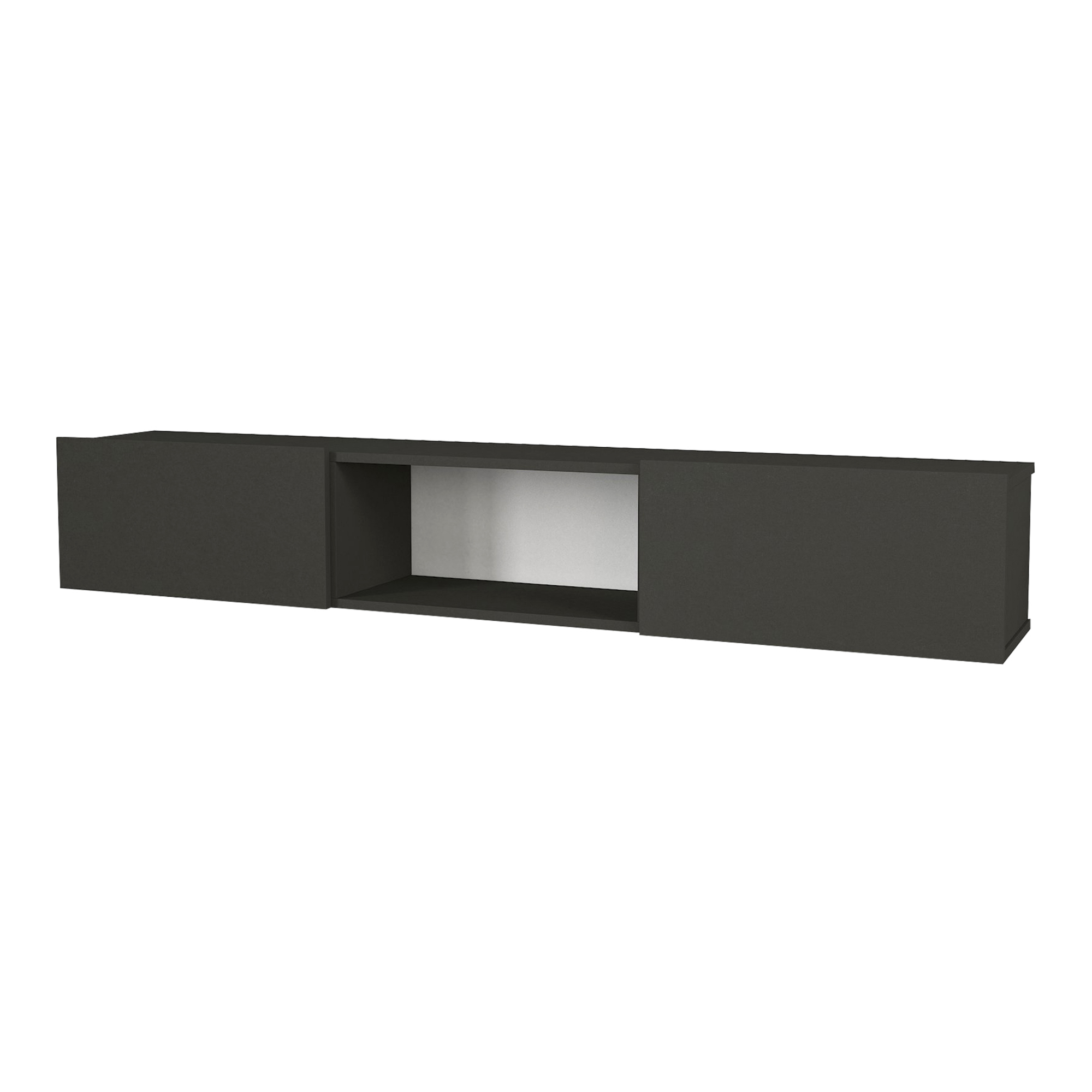 Mueble tv suspendido paltamo aglomerado 180x31x30cm antracita [en.casa]
