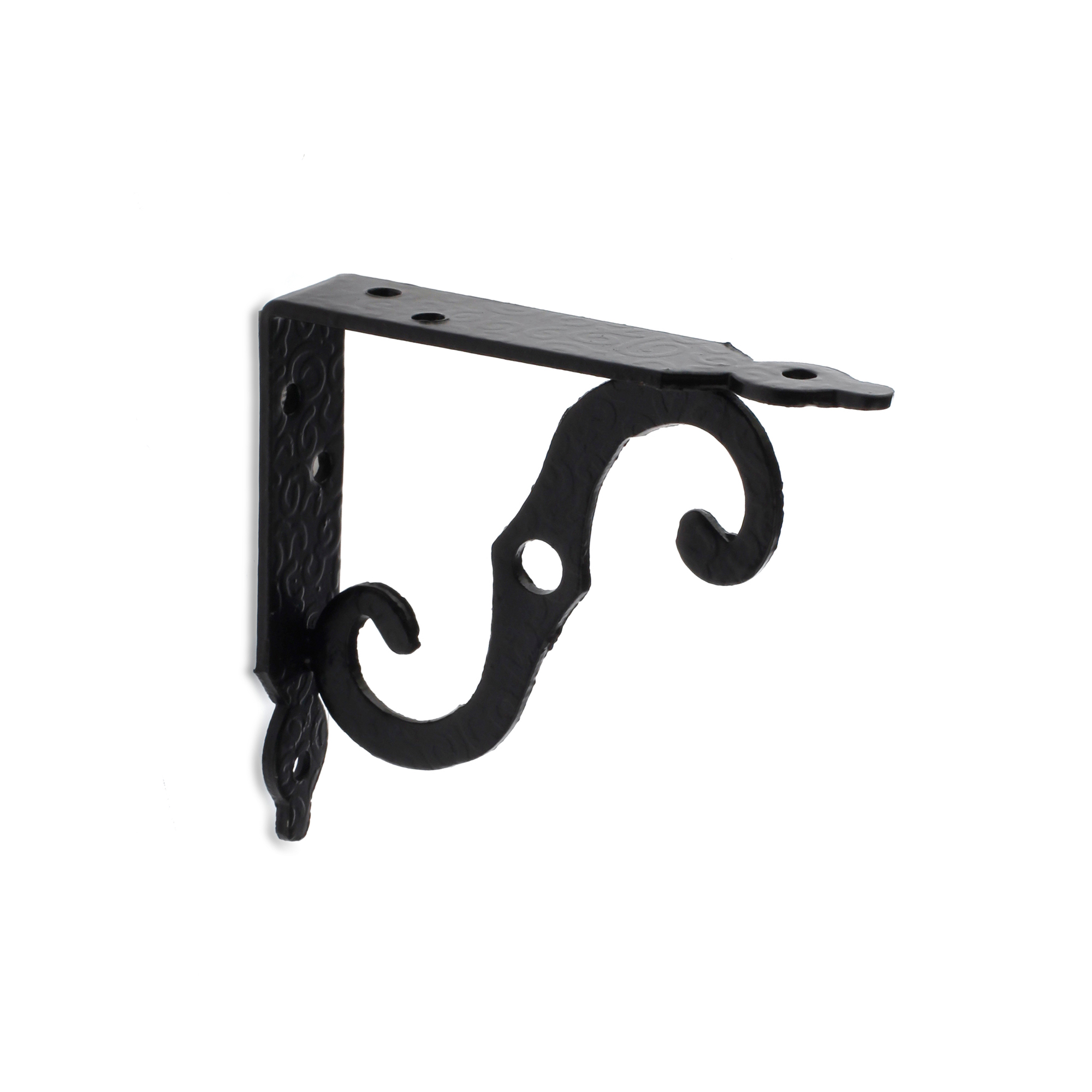 Escuadra de balda rei 1476 | 21x95x103 mm | negro forja | 10 uds. | acero