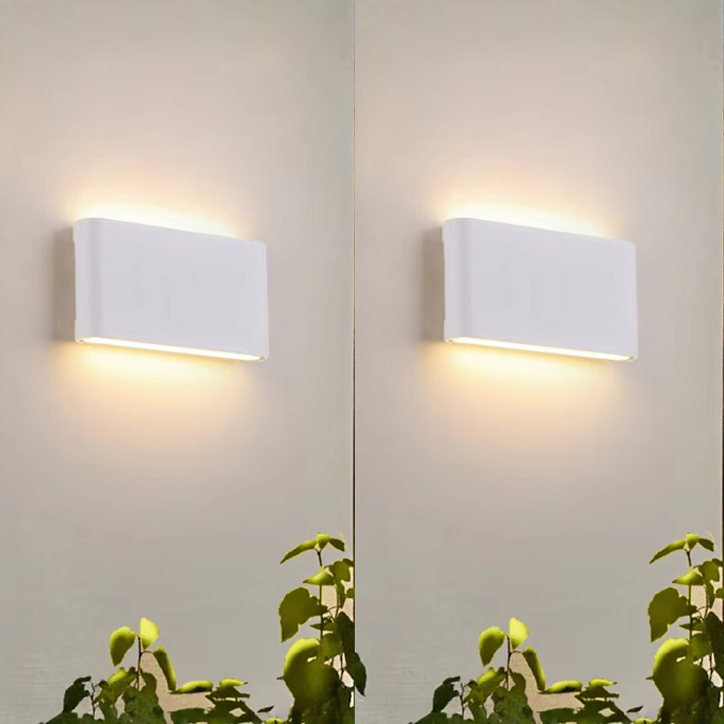 Aplique de pared exterior impermeable 12 w 3000 k blanco