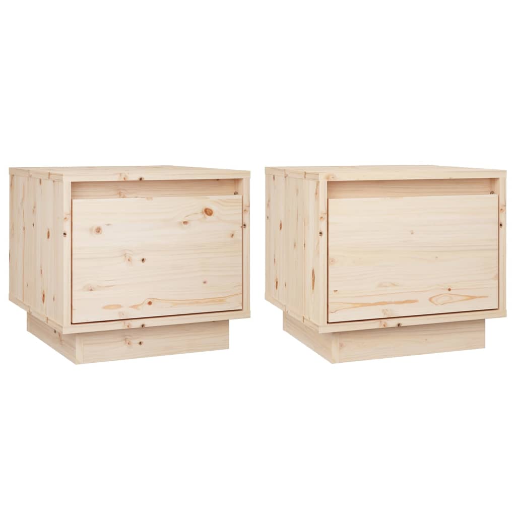 Casa lúmina - set de 2 mesita de noche madera madeira 35 x 34 x 32 cm