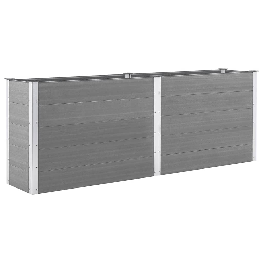 vidaXL arriate de wpc gris 250x50x91 cm