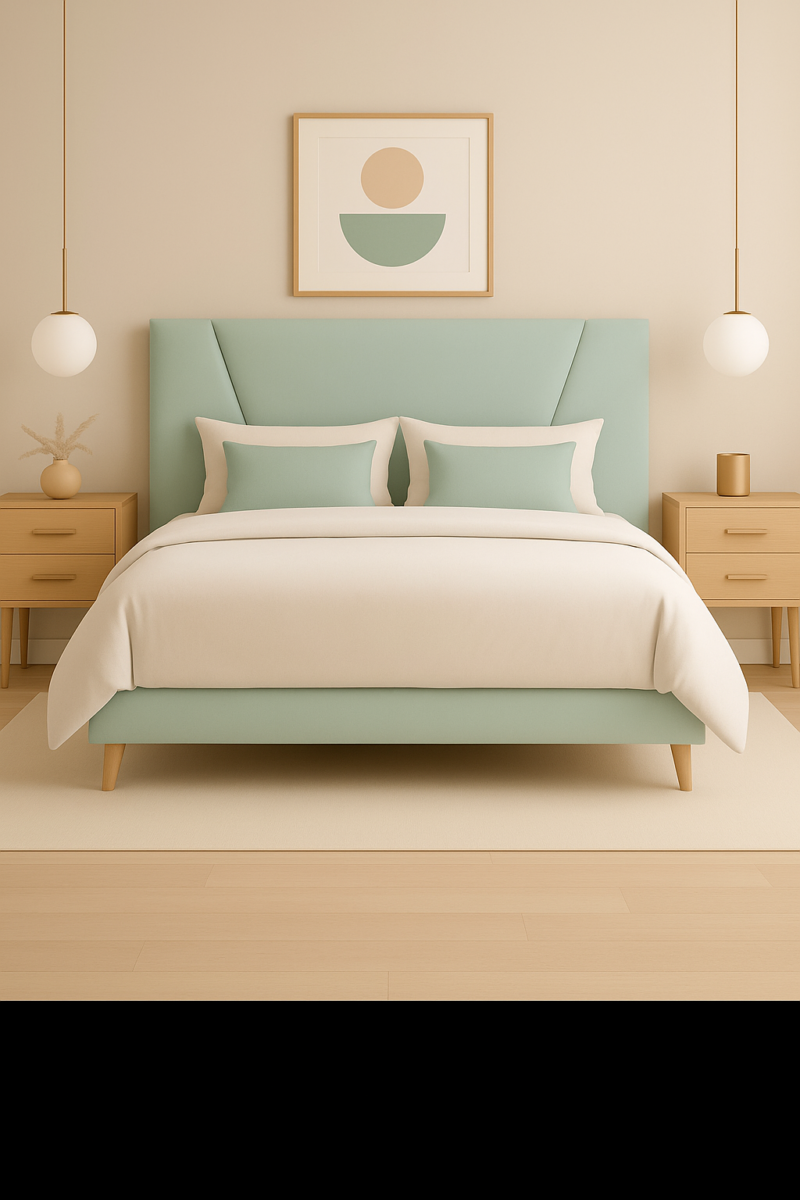 Cabeceros de cama 135 malaga tejido antimanchas verde 135*70 cm