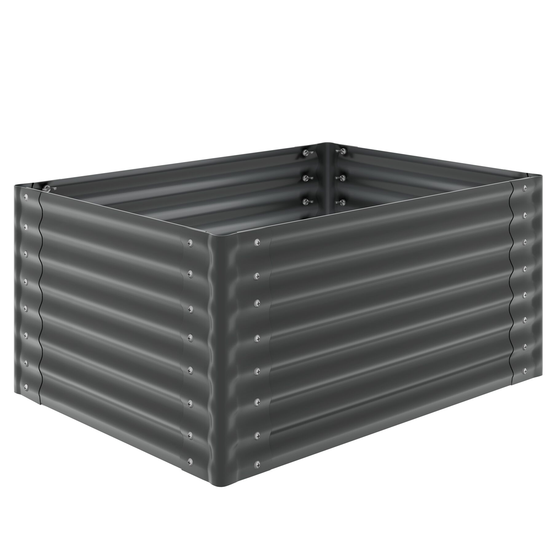 Banco elevado de acero galvanizado, 120 x 90 x 62 cm, 650 l, gris