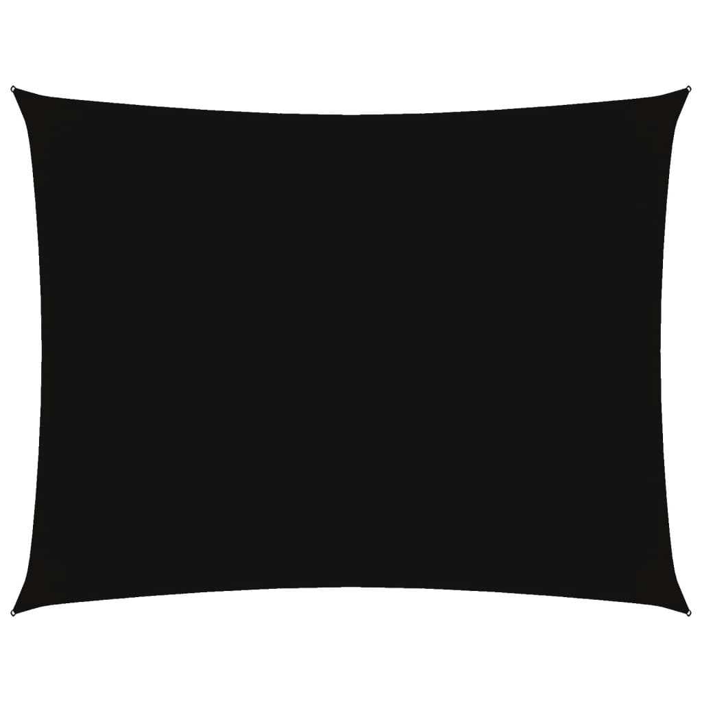 Toldo de vela rectangular tela oxford negro 4x5 m
